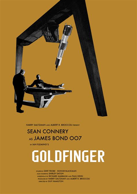 James Bond minimalist movie posters...'Goldfinger' | James Bond 007