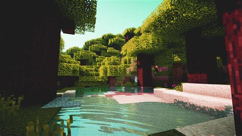 Find 40 images that you can add to blogs, websites, or as desktop and phone wallpapers. Minecraft Shaders Screenshot (Edited) 1920x1080 : wallpapers