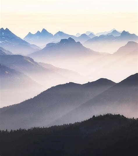 Mountain Layers At Sunrise In The North Cascades Photography By