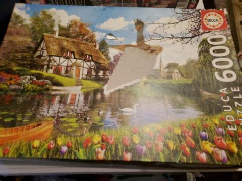 Cottage On A Lake 300 Large Format Piece Puzzle Easy To See And Handle
