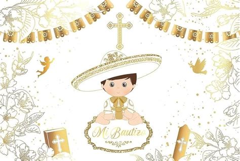 X Ft Gold Silver Mexican Boy Girl My First Communion Baptism Mi