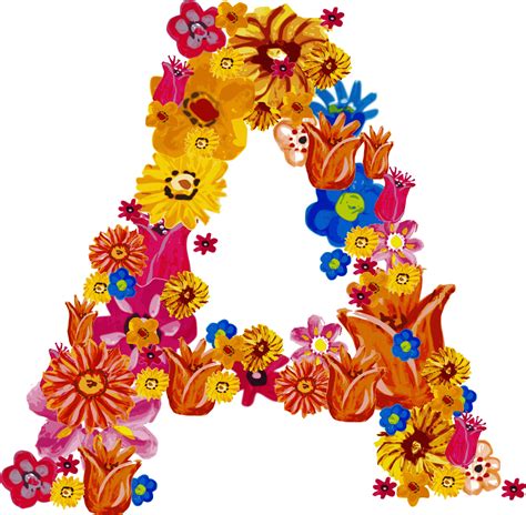 A Alphabet In Flower