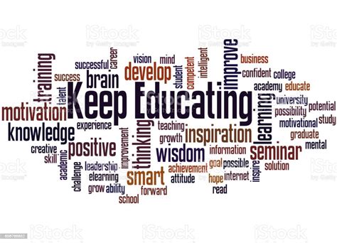 Keep Educating Word Cloud Concept 7 Stock Illustration Download Image