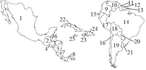 A map showing the physical features of south america. Countries of Latin America Quiz - By scuba
