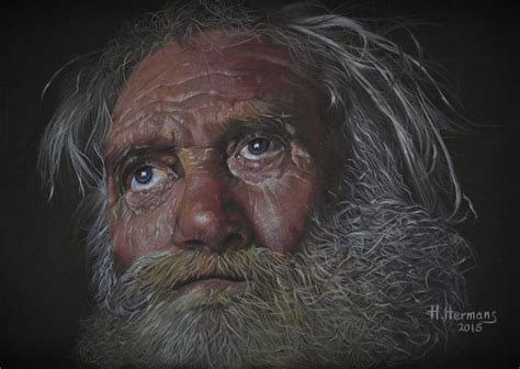 Wise Old Man Pencil Drawing By Hendrik Hermans Artfinder