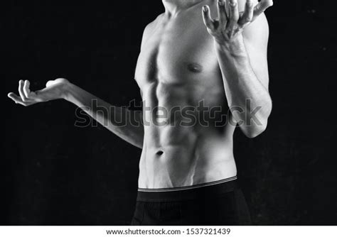 Sexy Man Naked Torso Gestures His Stock Photo Shutterstock