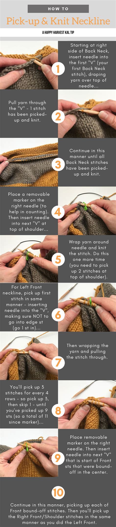 Picking Up Neckline Stitches Elizabeth Smith Knits