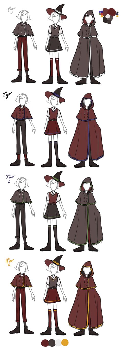 Fantasy School Uniforms By Wittycat On Deviantart