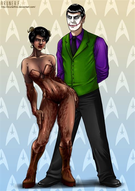 Joker Spock And Faun Uhura Commission By Sabudenego