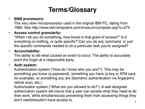 Ppt Termsglossary Powerpoint Presentation Free Download Id9103293