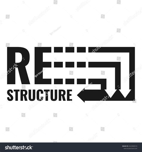 Restructure Visualized Concept Restructuring Flow Stock Vector Royalty