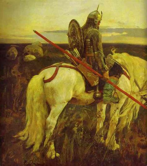 A Knight At The Crossroads Detail 1882 Painting Victor Vasnetsov Oil