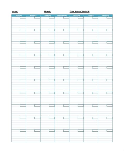 Free 13 Sample Blank Monthly Calendar Templates In Pdf Ms Word