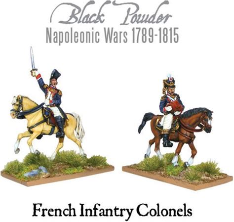 Black Powder Napoleonic Wars Mounted French Colonels 28mm Warlord