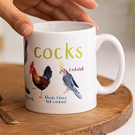 Cocks Ceramic Bird Mug Sarah Edmonds Illustration