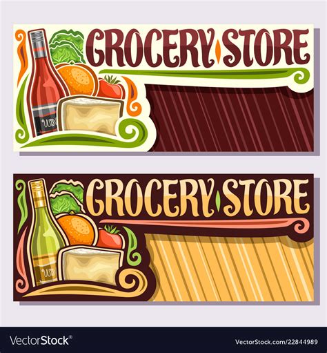 Banners For Grocery Store Royalty Free Vector Image