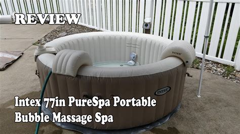 Intex 77in Purespa Portable Bubble Massage Spa Review 2021 Youtube
