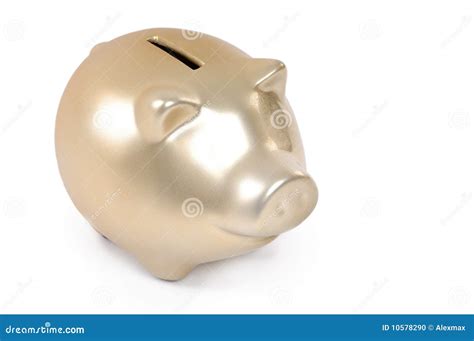 Gold Piggy Bank Stock Photo Image Of Cutout Banking 10578290