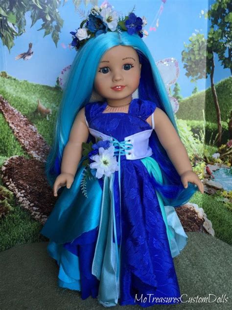 Custom American Girl Doll Blue Fairy Jess Blue Etsy Custom American