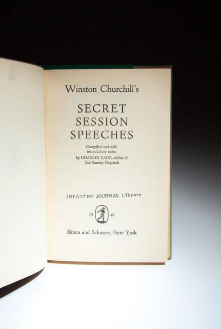 Secret Session Speeches The First Edition Rare Books