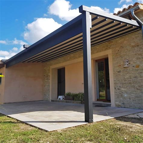 Pergola toile retractable prix direct usine. Pergola adossée - DAKHLA - Sahara Pergolas - en aluminium ...