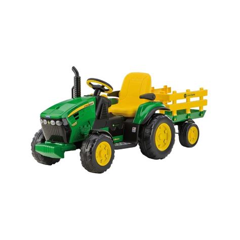 John Deere Ground Force - 12V El-traktor med anhænger