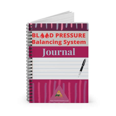Blood Pressure Balancing System Journal Spiral Notebook Etsy