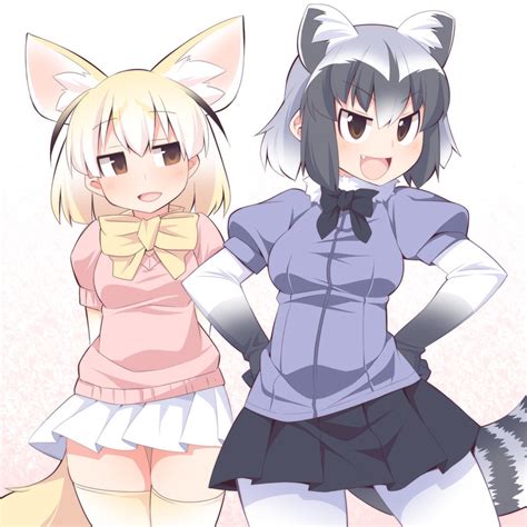 Common Raccoon And Fennec Kemono Friends Drawn By Uccow Danbooru