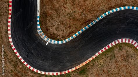 Aerial Top View Motorsport Race Asphalt Track Circuit Motor Racing