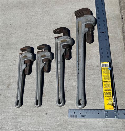 Ridgid Aluminum Pipe Wrenches Lot Of 4