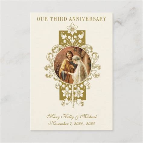 Catholic Wedding Anniversary Prayer Wphoto Enclosure Card Zazzle