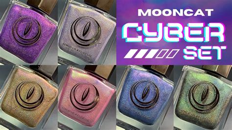 Mooncats Limited Edition Cyber Set 🤖 Swatch Review With Comparisons