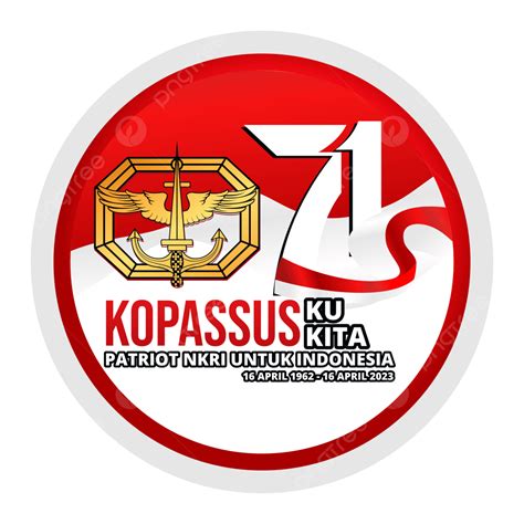 O Logotipo Oficial Do 71º Aniversário Do Kopassus Em 2023 Vetor Png