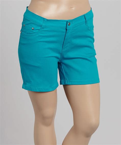 look at this zulilyfind 1826 jeans turquoise twill shorts plus by 1826 jeans zulilyfinds