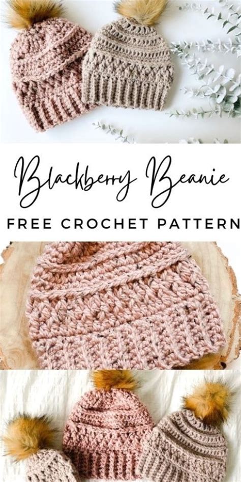 One Skein Crochet Beanie Pattern Burgundy And Blush Artofit