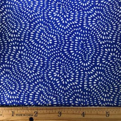 Royal Blue Calico Print Fabric Quilting Cotton Fabric Etsy