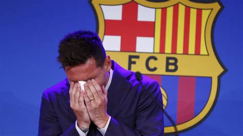 I Wasnt Prepared Lionel Messi Gives Tearful Press Conference As He
