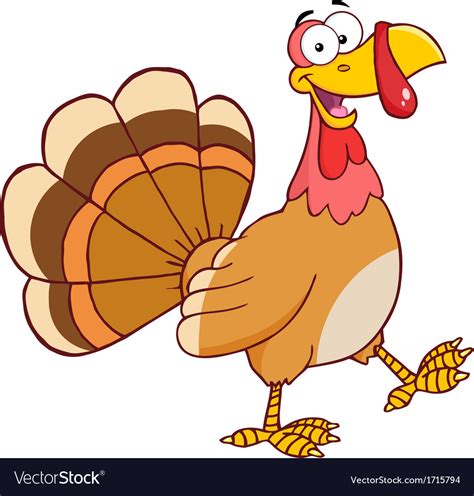 Thanksgiving Turkey Cartoon Royalty Free Vector Image