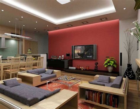 18 Astounding Red Wall Accent In Living Room Ideas