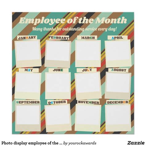 Photo Display Employee Of The Month Recognition Poster