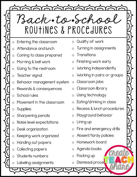 Back To School Routines And Procedures School Routines Classroom