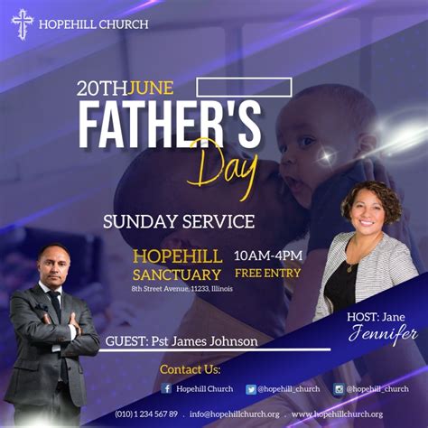 Happy Fathers Day Sunday Service Postermywall