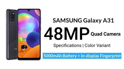 Samsung Galaxy A31 Full Specifications Youtube
