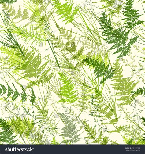 Seamless Light Green Realistic Leaf Pattern Vector