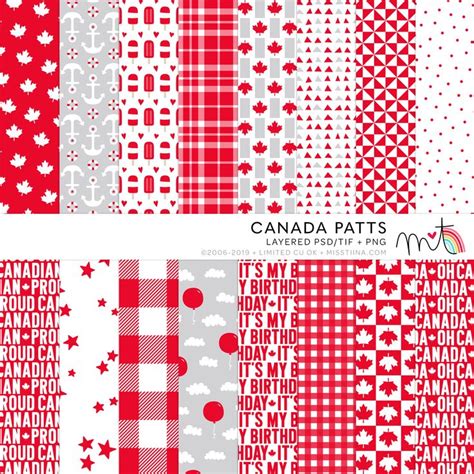 Canada Patts ·cu· Miss Tiina Background Paper Pattern Background