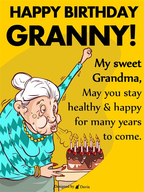 Grandma Blows The Candles Happy Birthday Grandmother Cards Birthday And Greeting Cards By