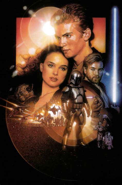 The Poster For Star Wars Featuring Two Characters And An Image Of Darth Vader