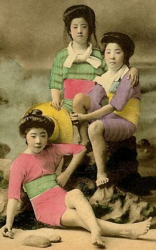 Timeless Beauty Japanese Swimwear Model Photos From The Th Century Get A Helping Hand From