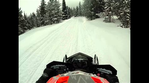 Snowmobile Ride Into West Yellowstone Mt From Two Top Loop Trail Youtube