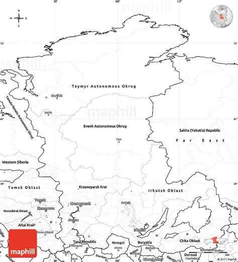 Blank Simple Map Of Eastern Siberia